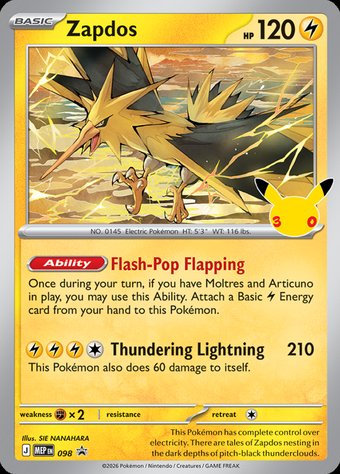Zapdos, promo karta — zvětšit