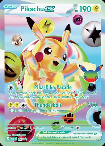 Pikachu ex, promo karta — zvětšit