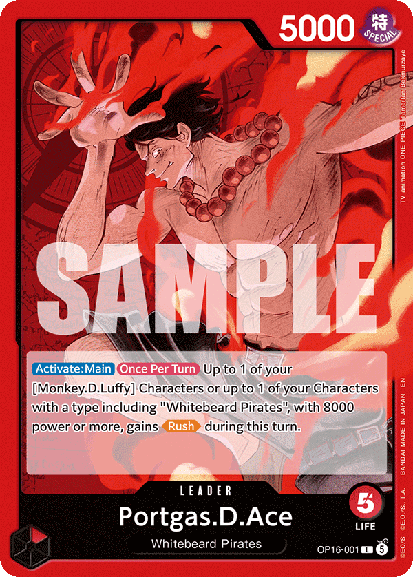 Portgas.D.Ace OP16-001 – One Piece Card Game