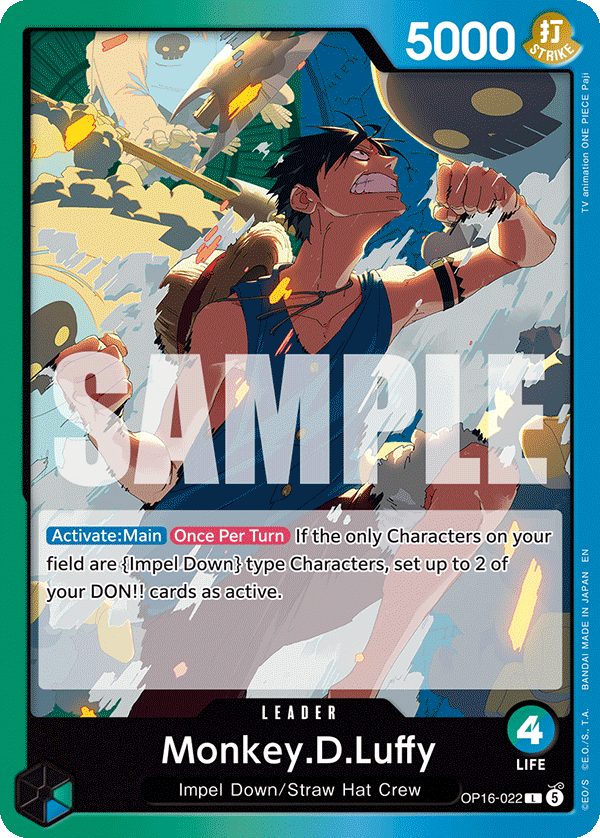 Monkey.D.Luffy OP16-022 – One Piece Card Game