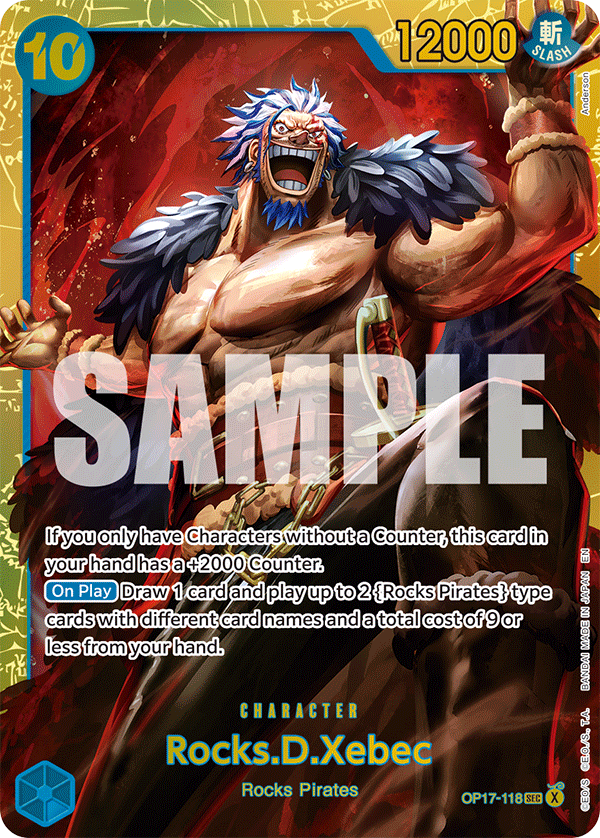 Rocks.D.Xebec OP17-118 – One Piece Card Game