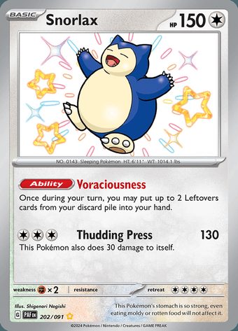Shiny Snorlax 202/091 (Shiny Rare)