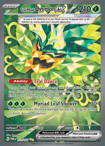 Teal Mask Ogerpon ex 211/167 (Special Illustration Rare)