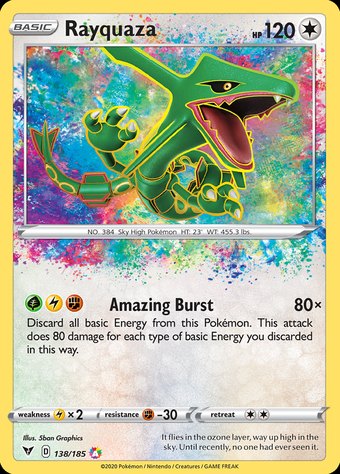 Rayquaza 138/185 (Amazing Rare)