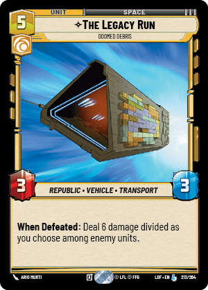 The Legacy Run – Doomed Debris