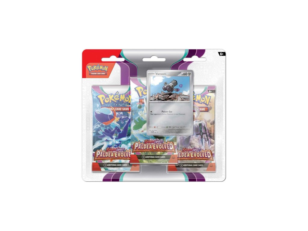 Pokemon Paldea Evolved 3 Pack Booster Blister Varoom 01