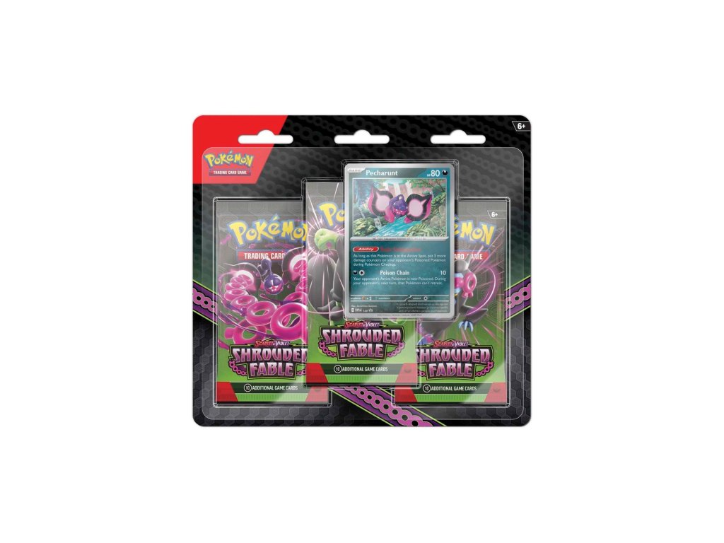 Pokemon Shrouded Fable 3 Pack Booster Blister Pecharunt 01
