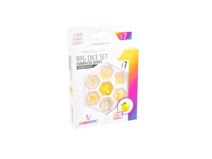 gamegenic embraced series rubber duck rpg dice set 7pcs