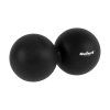Dvojitá masážna loptička Duoball, 6.2cm, Black