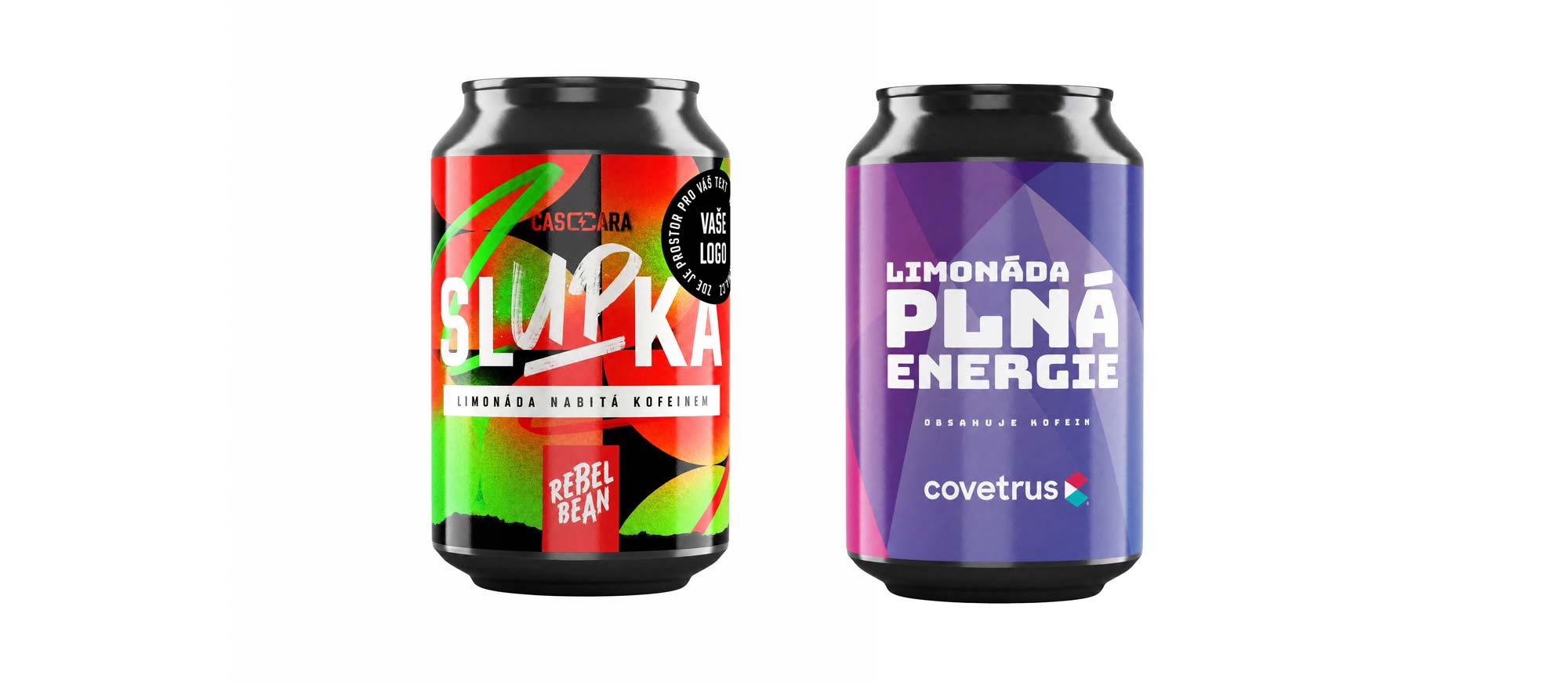 Limonáda Slupka se samolepkou a limonáda s kompletní firemní etiketou