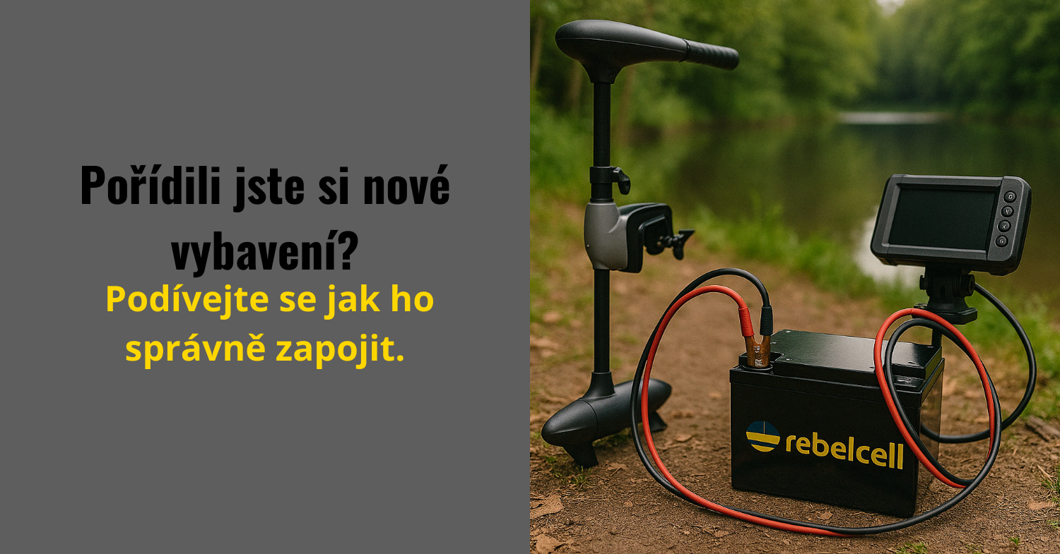 Jak správně propojit lithiovou baterii s motorem a echolotem?