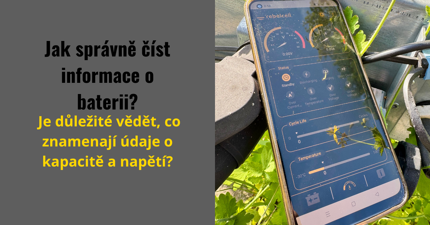 Jak správně číst informace o kapacitě a napětí na baterii?