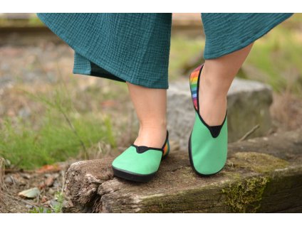 Espadrilky Zelená/Duhy 38
