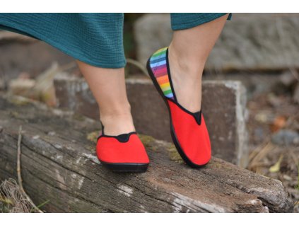 Espadrilky Červená/Duha 41