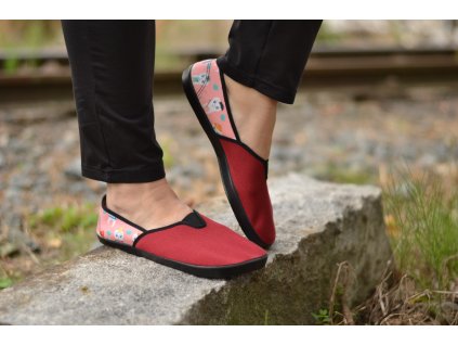Espadrilky Vínová/Zuby 42