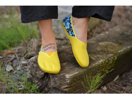 Espadrilky Žlutá/Pomněnky 40