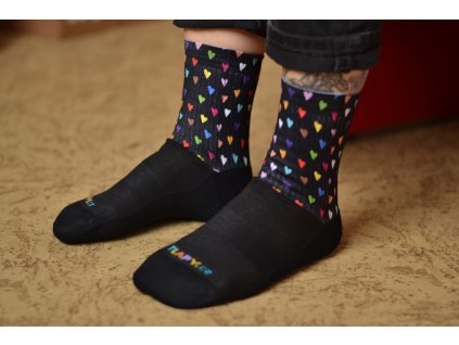 Ponožky Srdcovky Černé