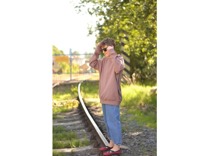 Mikina Starorůžová vafle