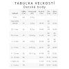 Tabuľka veľkostí body Rebelic