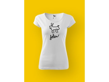 Dámské tričko s potiskem JELEN