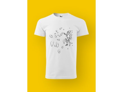 Pánské tričko s potiskem HOROLEZCI - VĚDĚT, KDE SE CHYTIT