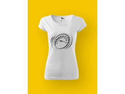 Dámské tričko s potiskem MOTORKY - TACHOMETR