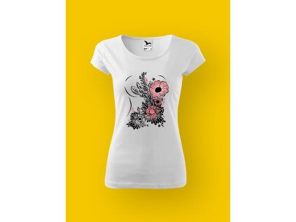 Dámské tričko s potiskem PŘÍRODA - KVĚTINY 3-barva