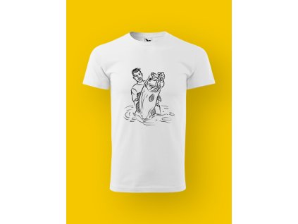 Pánské tričko s potiskem RYBÁŘI - POŘÁDNEJ KOUSEK