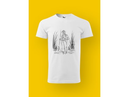 Pánské tričko s potiskem RYBÁŘI - RYBÁŘ V RÁKOSÍ