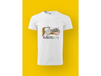 Pánské tričko s potiskem TURISTIKA - KRÁL HOR 2-barva