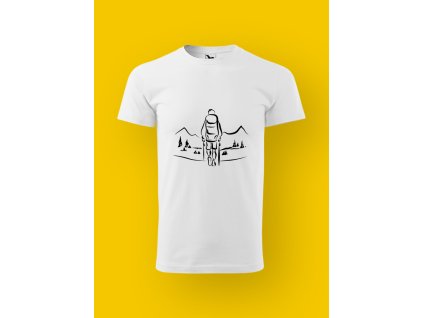 Pánské tričko s potiskem TURISTIKA - NEMÁM CÍL, JEN NOHY A BATOH