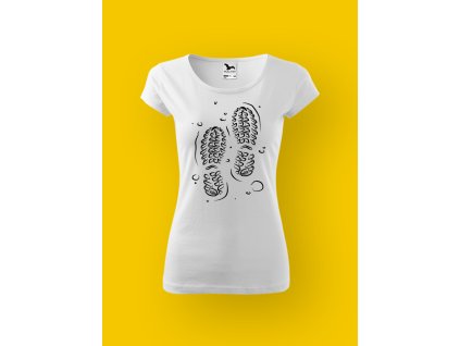 Dámské tričko s potiskem TURISTIKA - STOPY