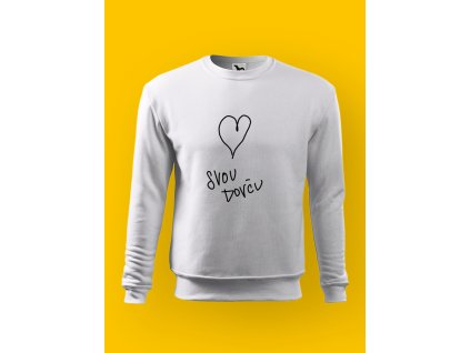 Pánská mikina s potiskem I LOVE SVOU DOVČU