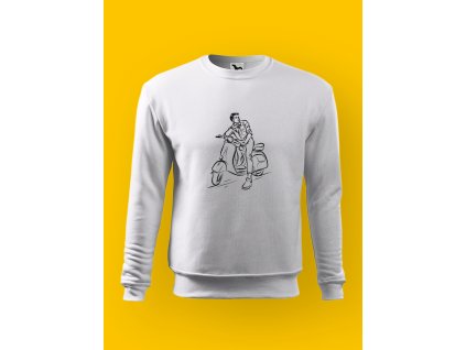 Pánská mikina s potiskem MOTORKY – SKÚTR ČEKÁNÍ