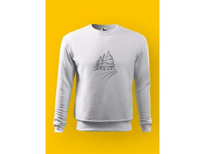 Pánská mikina s potiskem PŘÍRODA – SMRKOVÝ LESÍK