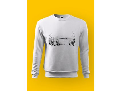 Pánská mikina s potiskem RYBÁŘI – NA LODIČCE