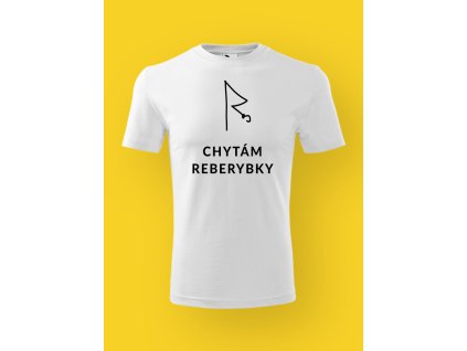 Pánské tričko s potiskem CHYTÁM REBERYBKY
