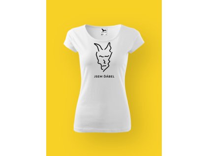 Dámské tričko s potiskem JSEM ĎÁBEL