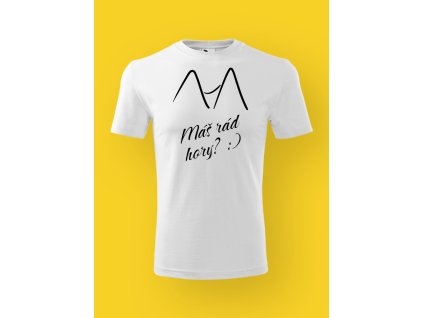 Pánské tričko s potiskem MÁŠ RÁD HORY?
