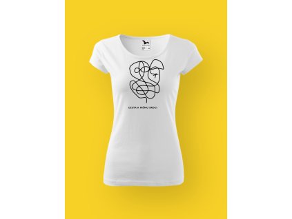 Dámské tričko s potiskem CESTA K MÉMU SRDCI
