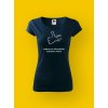 Dámské tričko s potiskem OBDIVUJU NÁVRHÁŘE TOHOTO TRIKA