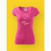 Dámské tričko s potiskem I LOVE SVOU DOVČU