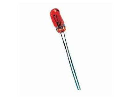 Žiarovky 9V/50mA červena 8x3mm