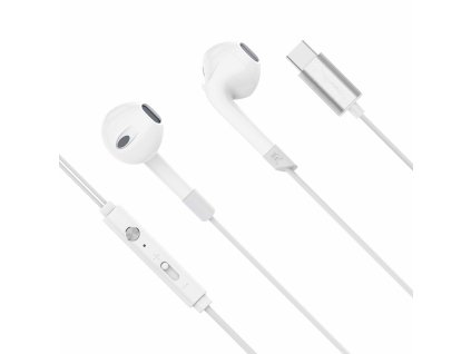 Slúchadlá do uší s mikrof. Kruger&Matz C2 USB-C biele