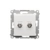 Zásuvka 2 x SAT "F" Simon 54 premium modul biela
