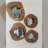 Set zrkadiel s prírodným rámom - BOEL