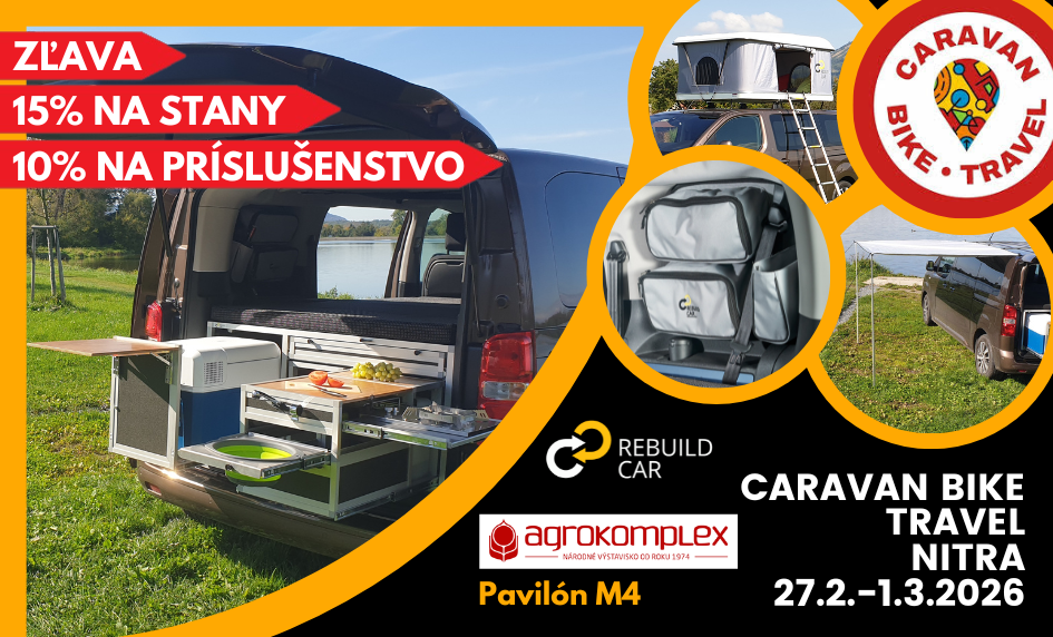 Zažite slobodu s Rebuild-car na výstave Caravan Bike Travel 2026!