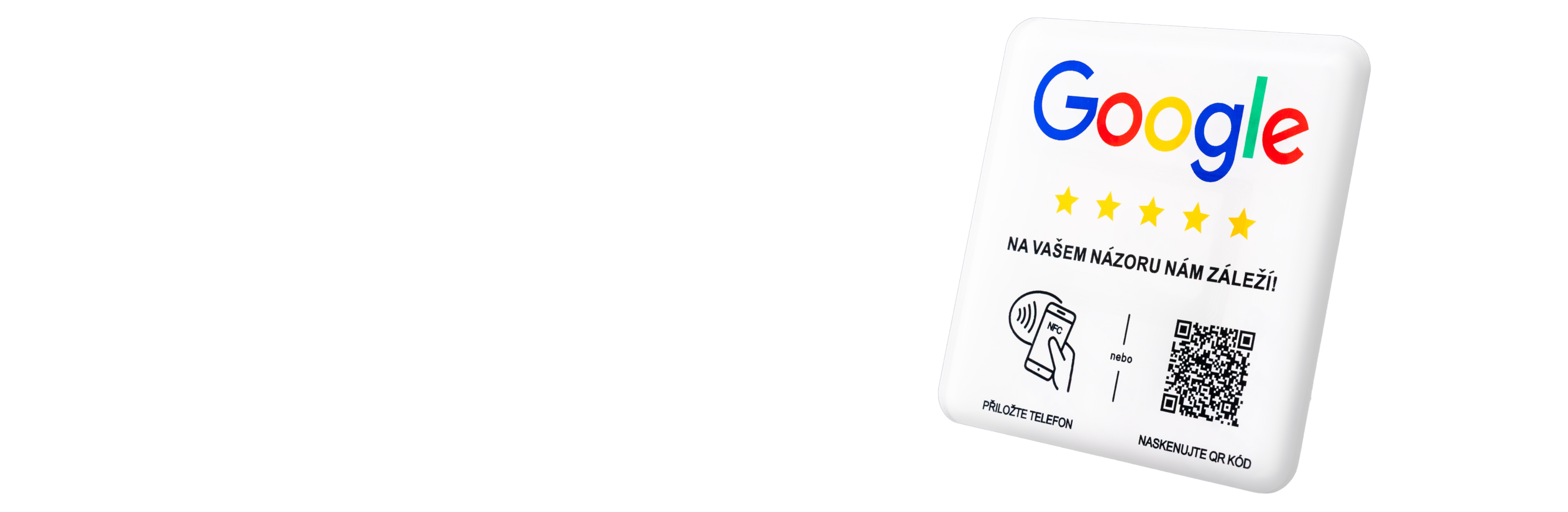 NFC a QR recenzní karta - Google