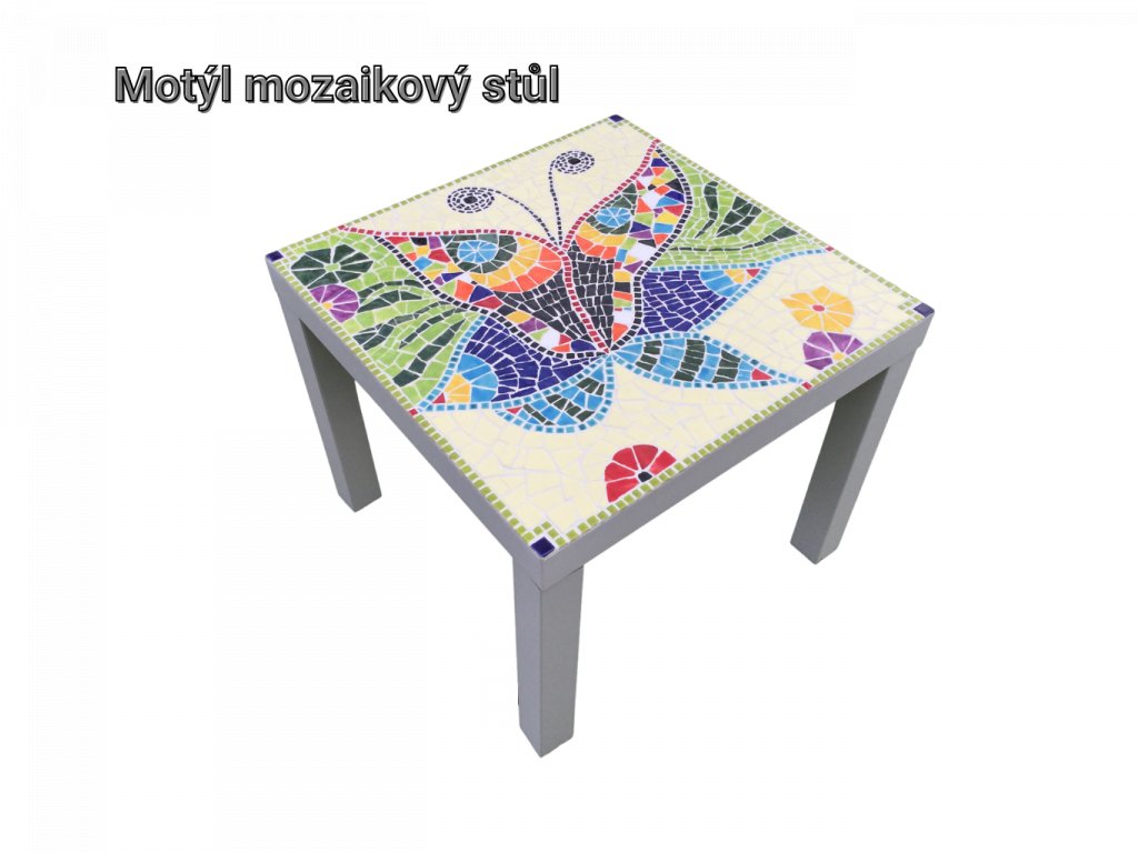 Mozaikový stůl Motýl
