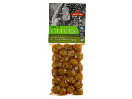 Olivy zelené s BUKOVEM a oregánem, s peckou 150 g